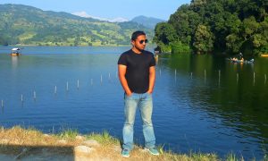 Gopal Bhandari in Beganas Lake_Taal